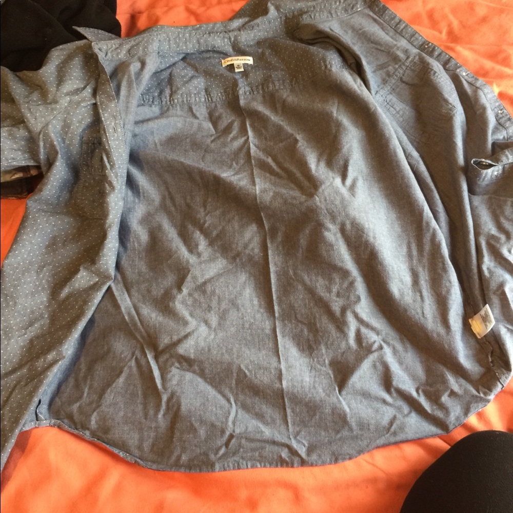 Poka dot button up shirt